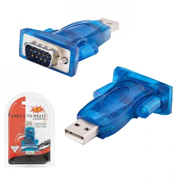 Usb To Rs232 Erkek Çevirici Adaptör Db9 9 Pin Seri Çevirici