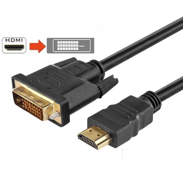 Hdmi To Dvi Kablo Dvi To Hdmi Görüntü Kablosu Çift Yönlü 1.8M - 4