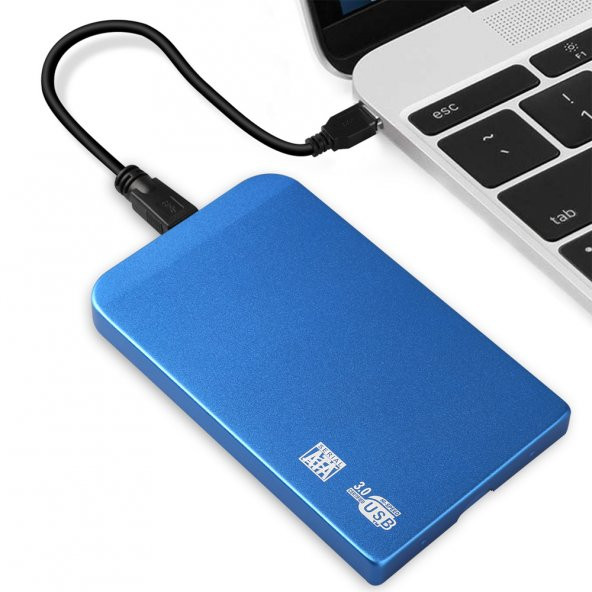 2.5 İnç Ultra Slim Sata Harddisk Kutusu - Ssd Disk Uyumlu - Mavi - Resim 3