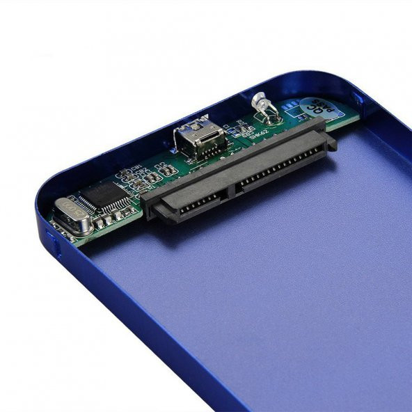 2.5 İnç Ultra Slim Sata Harddisk Kutusu - Ssd Disk Uyumlu - Mavi - Resim 4