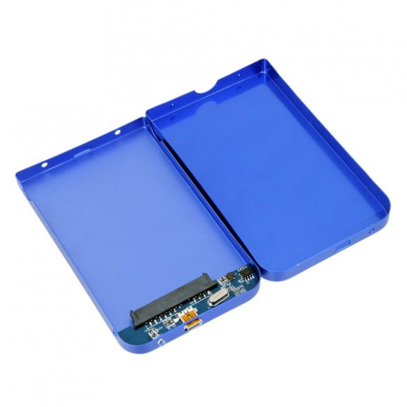 2.5 İnç Ultra Slim Sata Harddisk Kutusu - Ssd Disk Uyumlu - Mavi - Resim 6