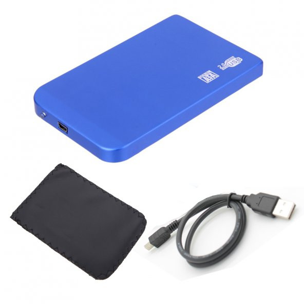 2.5 İnç Ultra Slim Sata Harddisk Kutusu - Ssd Disk Uyumlu - Mavi - Resim 7