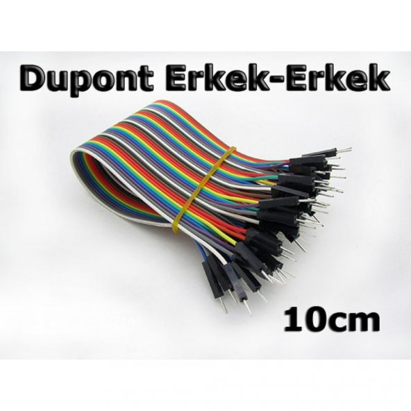 Turbosepet Arduino 10 Cm Erkek - Erkek Dupont Jumper Kablo Breadboard Kablo ürün görseli 1