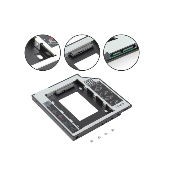 9.5Mm Dvd To Ssd Harddisk Caddy Laptop Pc Sata Kutusu - Kızak - 2