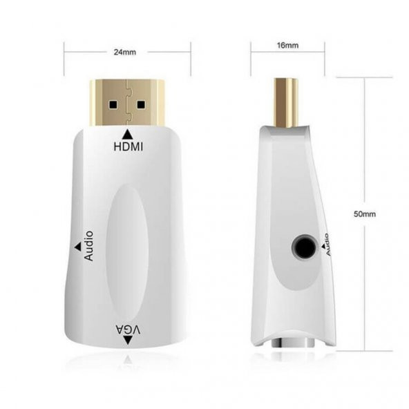Turbosepet Hdmi To Vga Ses Görüntü Çevirici Ps3 Xbox Pc Laptop Uydu Receiver - Resim 6
