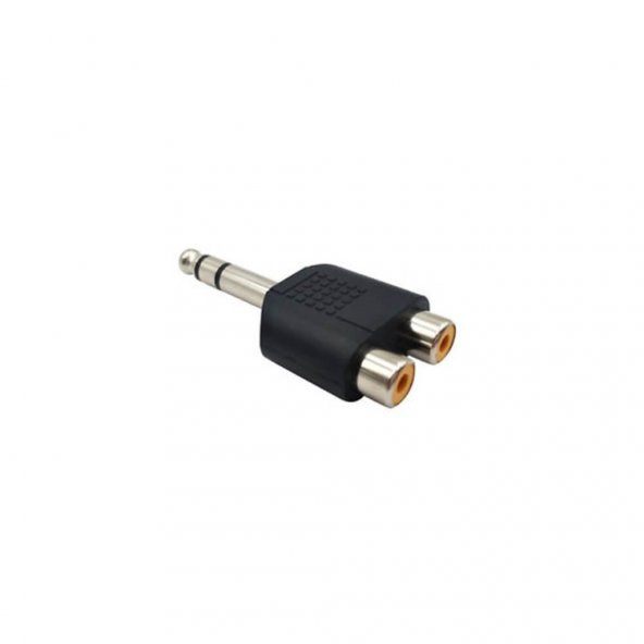 2 Rca Dişi - 6.3Mm Stereo Jak Çevirici Erkek Fiş 519137598 - Resim 2