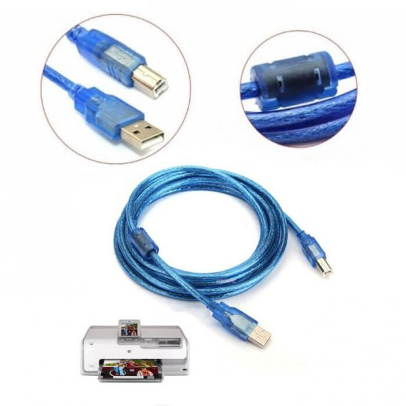 3 Metre Usb Yazici Printer Kablosu Kaliteli - Resim 3