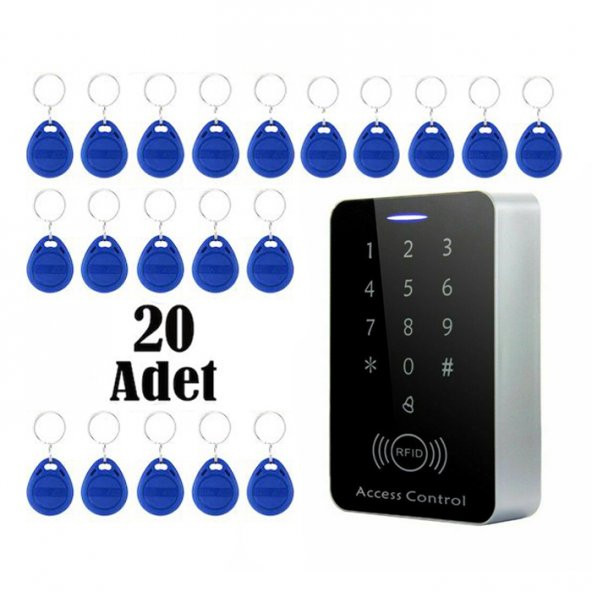 Wozlo Rfıd Şifreli Kapı Kilidi + Manyetik Göstergeç Anahtarlık 20 Adet ürün görseli