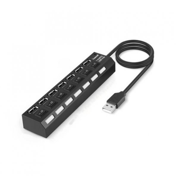 7 Port Usb Hub - On/Off Switch Işıklı - Usb Çoklayıcı - Chipli (519136778) - Resim 3