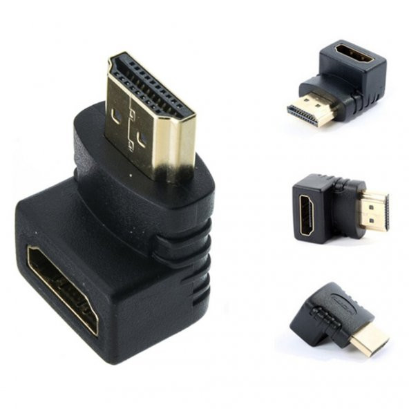 Turbosepet Hdmi Dirsek 90 Adaptörü Hdmi Erkek Dişi - Hdmi L Çevirici Uzatma ürün görseli 1