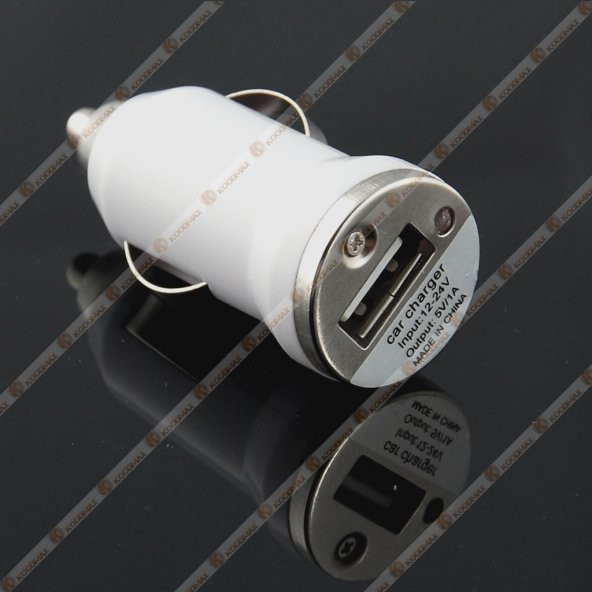Araba Oto Çakmaklık Usb Araç Şarj Cihazı 5V 1A Samsung Sony Mp3 Beyaz (519136274) - Resim 2