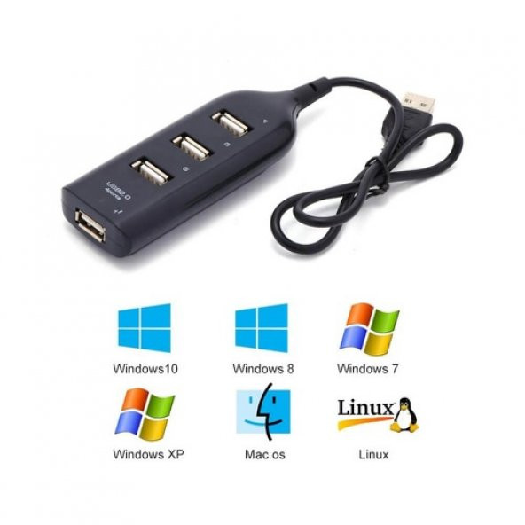 4 Port Usb 2.0 Hub Usb Çoklayıcı Yüksek Hız Pc Laptop (519136246) - Resim 8