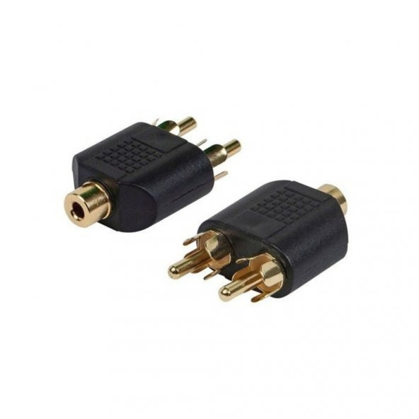 2 Rca Erkek To 1 Dişi Rca Çevirici Gold 519135927