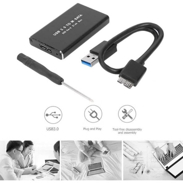 Mini Sata Msata Ssd Usb 3.0 Harddisk Kutusu Harici Msata Kut... - 4