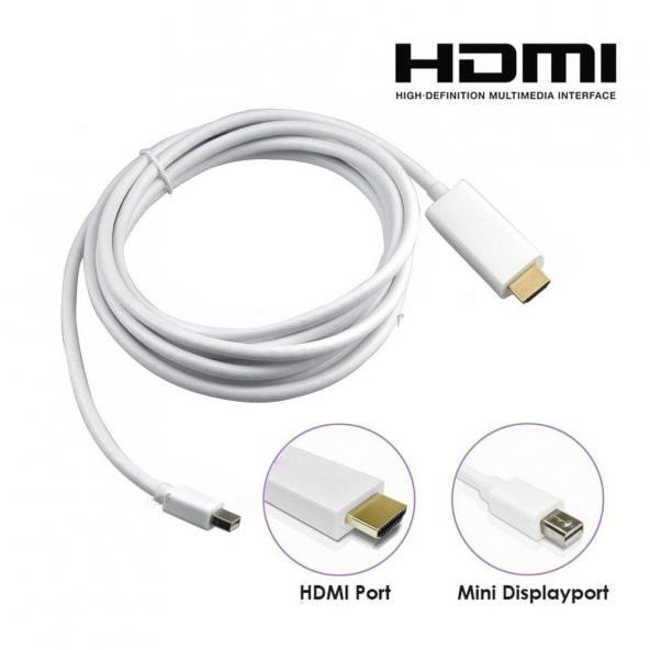 5M Mini Displayport To Hdmi Kablo Çevirici Mini Display Port Hdmi - 4