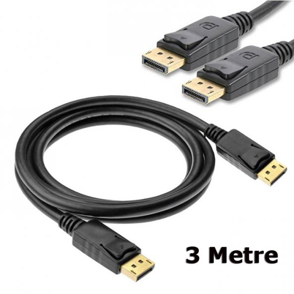 3M Metre Displayport To Displayport Kablo Display Port - Dp To Dp