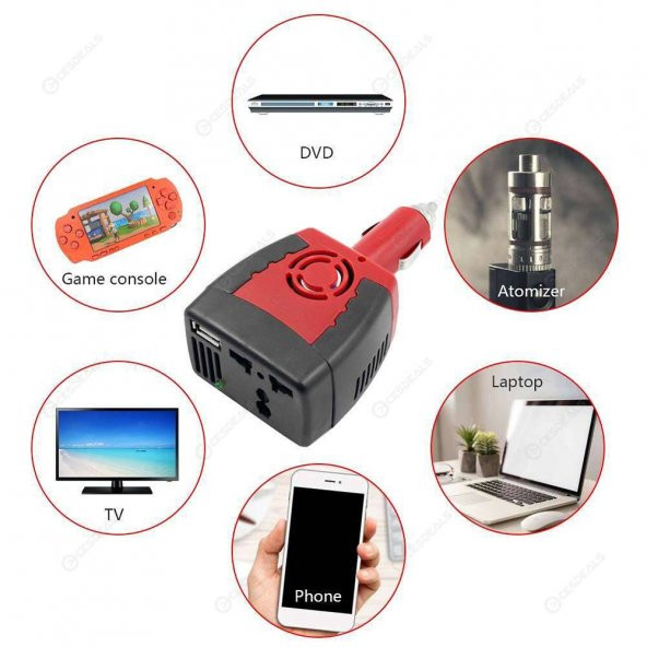 150W Dc 12V To Ac 220V Power Invertör İnverter Dönüştürücü - 3