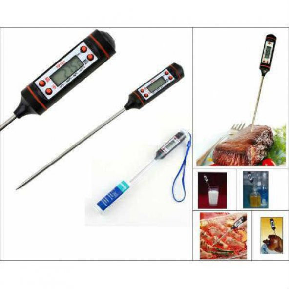 Dijital Mutfak Termometresi Dijital Termometre Süt Mama Barbekü N11.914 - 2