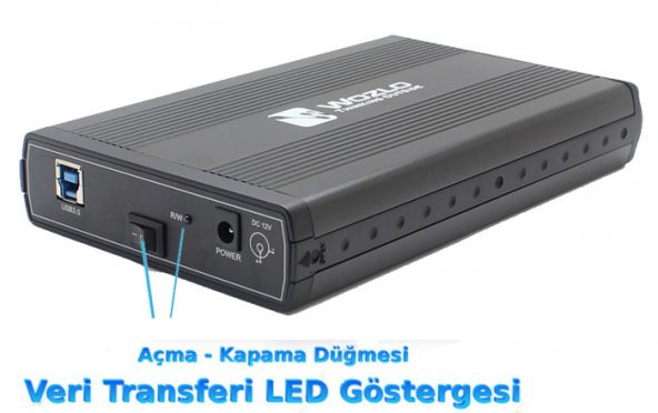 Wozlo 3.5 İnç Usb 3.0 Harici Sata Harddisk Kutusu Harici Hdd Kutu - 3