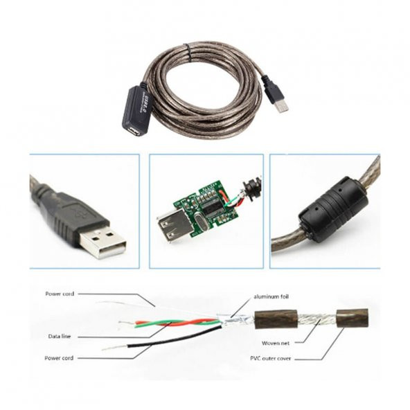 Active Repeater Usb Uzatma Kablosu 10 Metre Aktif Uzatici - Resim 6