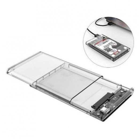 Orico 2.5 inç Sata USB 3.0 Şeffaf SSD HDD Harddisk Kutusu 2139U3 - Resim 3