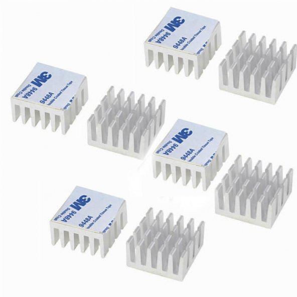 Arduino Raspberry Pi Ps Xbox360 Ram Aliminyum Soğutucu Gri - Resim 2