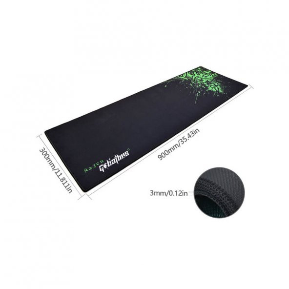 Razer Goliathus Oyuncu Mouse Pad 90 x 30 CM - XXL Büyük Boy Kaymaz Taban Su Tutmaz - 5