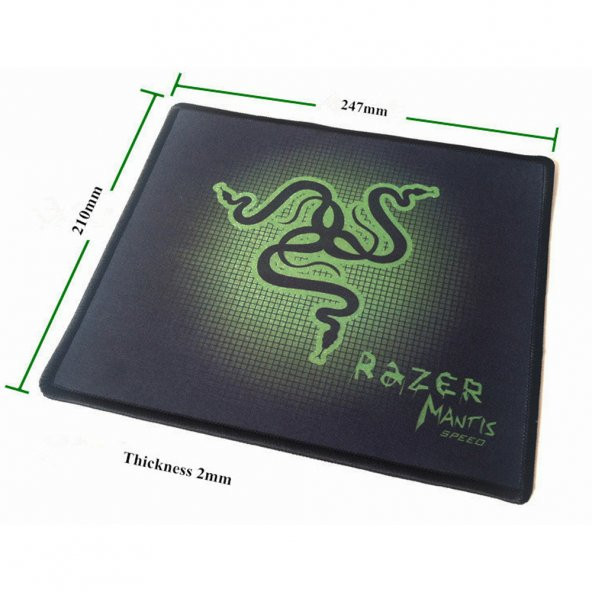 Razer Mouse Pad Siyah Yeşil Desenli Oyuncu Mouse Pad 25-21Cm - Resim 10