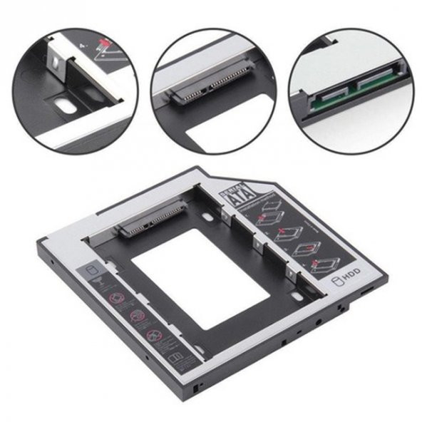 Ssd Caddy 9.5Mm Dvd To Ssd Kızak 2 Hdd Bağlama - Hdd Caddy Kutu - 3