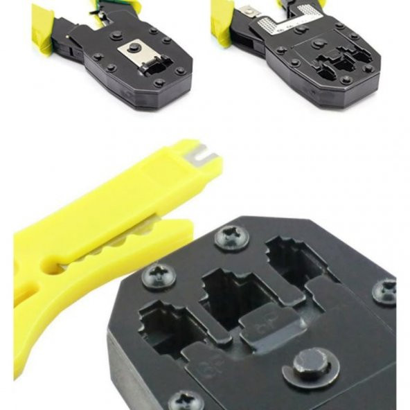 3 Lü Pense + Tester + 100 Adet Rj45 Network Seti - Resim 3