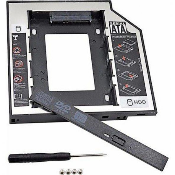 Ssd Caddy 9.5Mm Dvd To Ssd Kızak 2 Hdd Bağlama - Hdd Caddy Kutu - 8