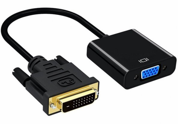 Dvi-D 24+1 Erkek To Vga Dişi Çevirici Adaptör Kablo - Dvi To Vga