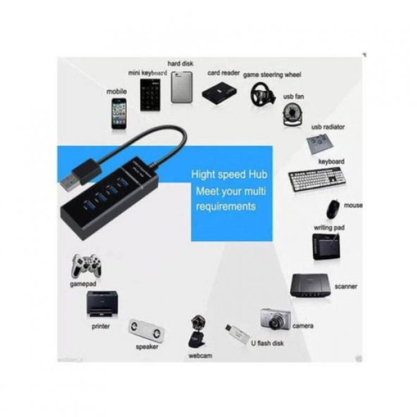 4 Port Usb 3.0 Hub - Usb Çoklayıcı 5Gbps Chipli Versiyon (519133693) - Resim 7
