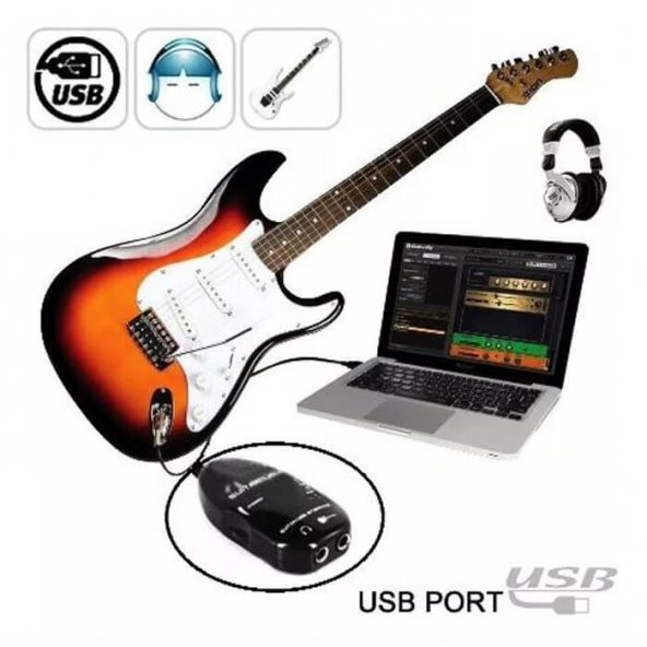Usb Gitar Guitar Link Kablosu Çevirici Dönüştürücü - 2