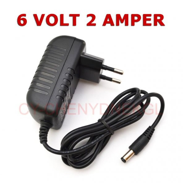 6V 2A Priz Tipi Plastik Kasa Adaptör Şarj Aleti - 5.5*2.1Mm 519133165 ürün görseli