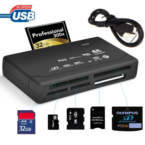 Çoklu Kart Okuyucu Compact Tf Micro Sd Mmc M2 Ms Xd Sdhc Kartlar - Resim 5