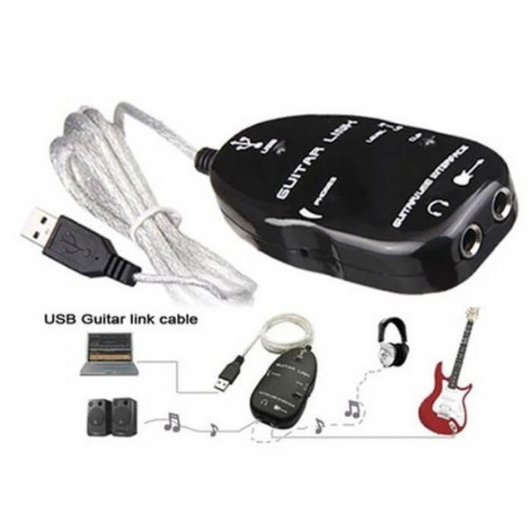 Usb Gitar Guitar Link Kablosu Çevirici Dönüştürücü - 6