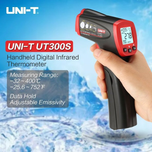 Unı-t Ut300s Lazer Termometre Kızılötesi Temassız Sıcaklık Ölçer N11.523 - 3