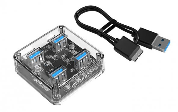 Orico 4 Port Usb 3.0 Çoklayıcı Çoğaltıcı Hub Şeffaf Gövde 5 Gbps - Resim 2