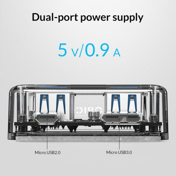 Orico 4 Port USB 3.0 Şeffaf Çoklayıcı HUB MH4U-U3 - Resim 2