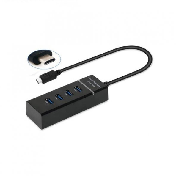 Usb 3.1 Type-C Çoklayıcı - 4 Port Usb 3.0 Hub - Type C To Usb 3.0 (519132659) - 2