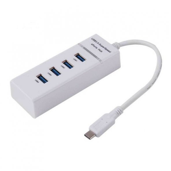 Usb Type C To 4 Port Usb 3.0 Çevirici Hub Çoklayıcı Type-C (519132654) - Resim 2
