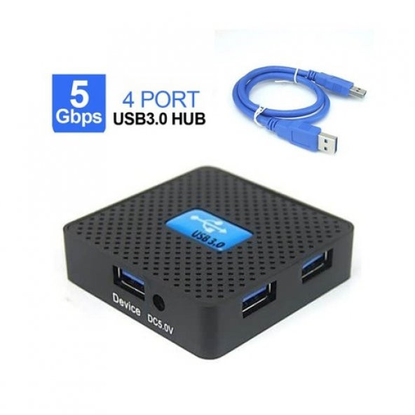 4 Port Usb 3.0 Hub Çoklayıcı Çoğaltıcı 60Cm Kablo Ic Chipli Model (519132648)