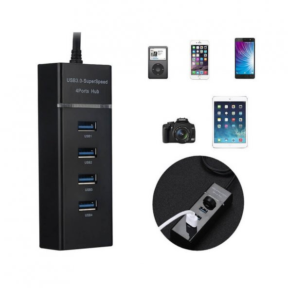 Usb Type C To 4 Port Usb 3.0 Çevirici Hub Çoklayıcı Type C - 6