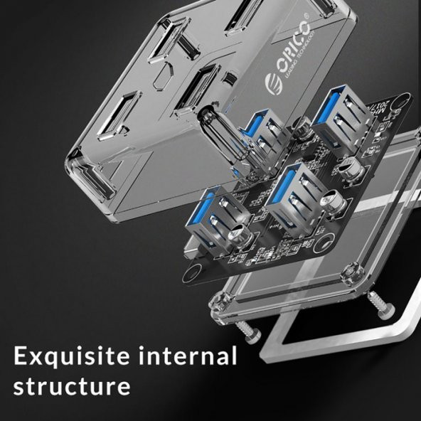 Orico 4 Port USB 3.0 Şeffaf Çoklayıcı HUB MH4U-U3 - Resim 8