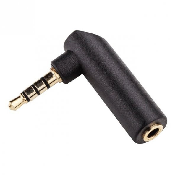 4 Kutup 4 Pin 90 Derece 3.5Mm Stereo Uzatma L Tip 3 Boğum ürün görseli