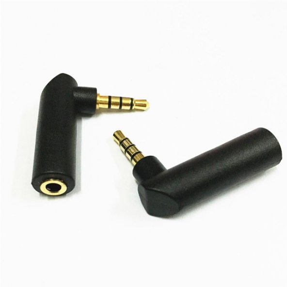 4 Kutup 4 Pin 90 Derece 3.5Mm Stereo Uzatma L Tip 3 Boğum - Resim 2