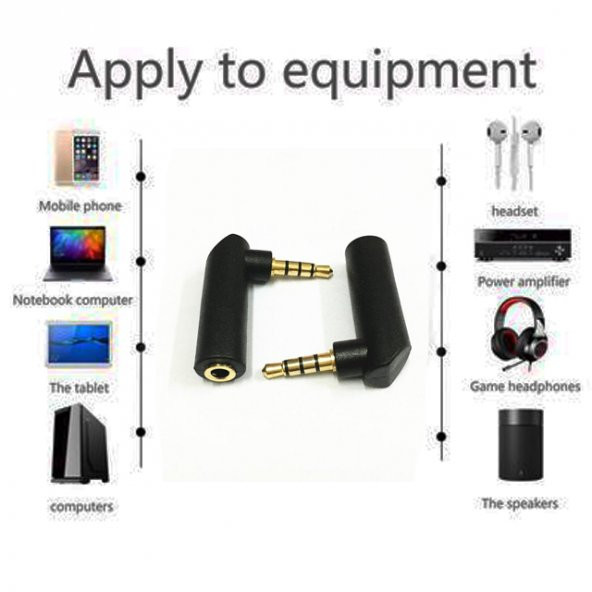 4 Kutup 4 Pin 90 Derece 3.5Mm Stereo Uzatma L Tip 3 Boğum - Resim 3