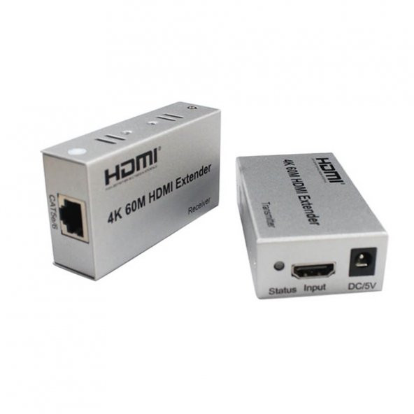 Hdmi Uzatma Extender 60 Metre 4K Destekli Ethernet Üzerinden - Resim 6