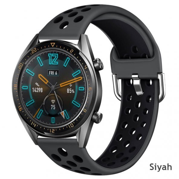 Huawei Watch Gt Gt2 46 Mm Spor Renkli Silikon Kordon Kayış (519130175) - 2